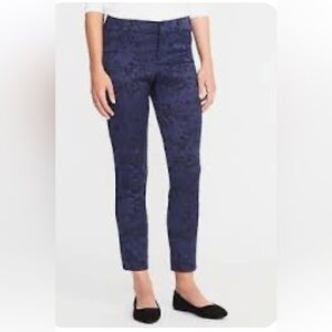 Old Navy- Pixie Mid-Rise Jacquard Pant, Navy, Size 14